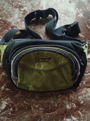 Polo men's bag used, gray and green