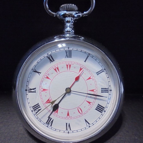 Pocket watch new, quartz mechanism, classic vintage design