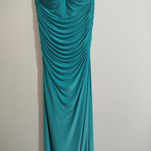 Long dress used, formal mermaid style with back tie