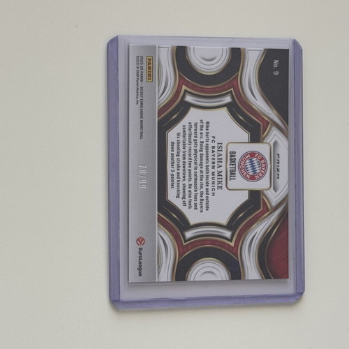 2025-26 Panini Select Euroleague Isiaha Mike #9 Snapshots Red card new