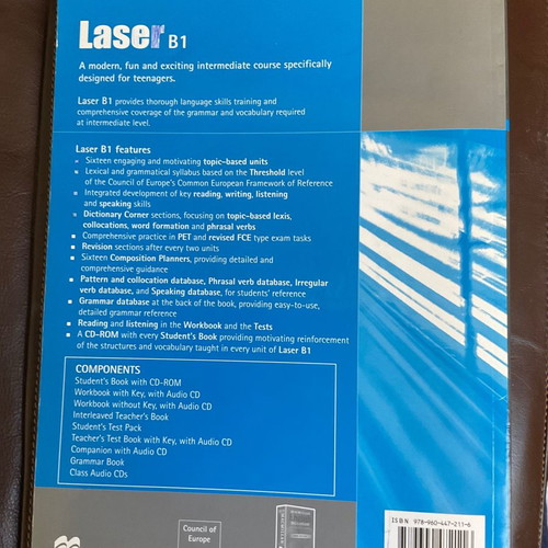 Laser B1 Workbook English learning book used