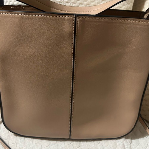Zara crossbody bag like new with integrated snake print wallet beige