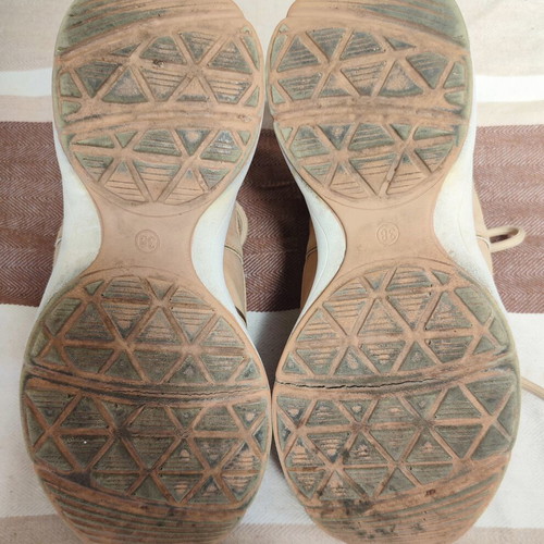 Women's sneakers size 39 used, beige