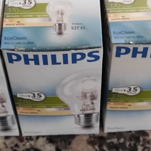 Philips 28W halogen bulbs EcoClassic with E27 base, warm white