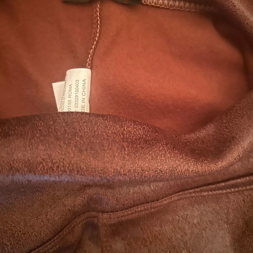 Leggings with shiny leather texture like new, brown