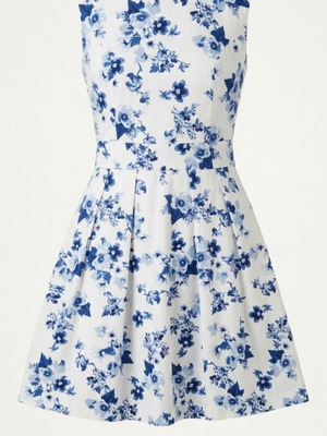 Passager Summer Floral Dress size S like new, white and blue