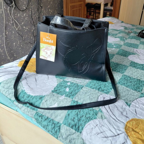 Disney Bambi Black Shoulder Bag new, eco leather