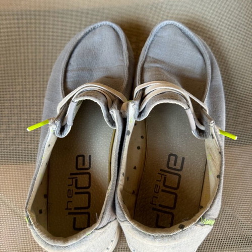 Hey Dude women's athletic shoes like new, size 37, white and blue