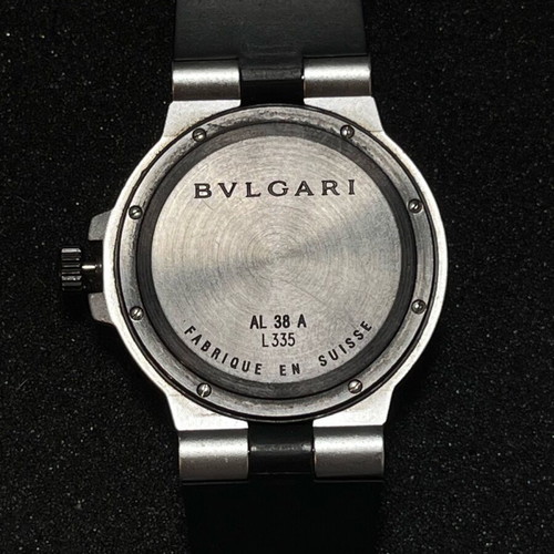 Bvlgari Aluminium AL38A watch used, unisex, black and white