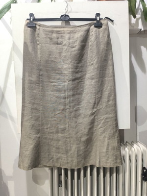 Linen cotton skirt like new, beige, sizes L-XL