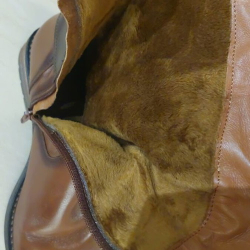 Leather women's boots with elastic tan Corkies new, size 39
