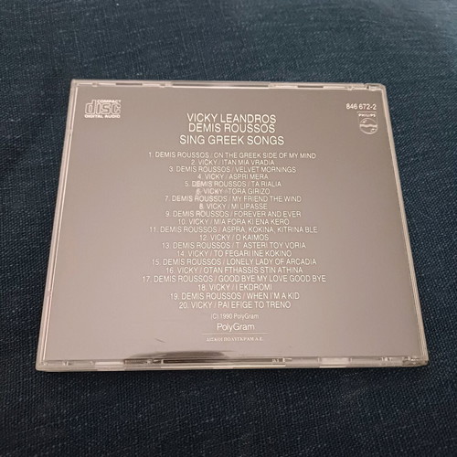 Vicky Leandros Demis Roussos CD album Sing Greek songs καινούργιο, pop