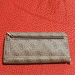 Guess women's genuine wallet, beige and brown