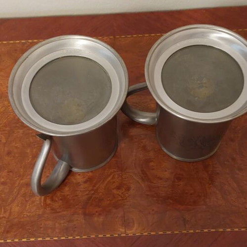 Shuler Pewter USA 1975 beer mug set, like new, collectible