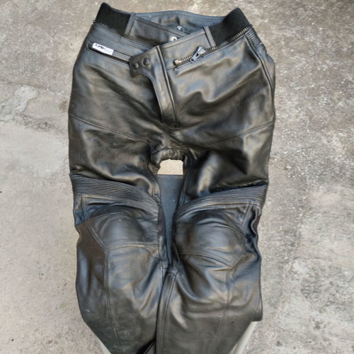Bering leather used jacket and pants with protection medium size