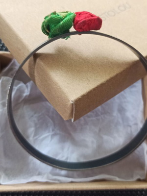 Lilian Syrigou bracelet brass with silk flowers like new