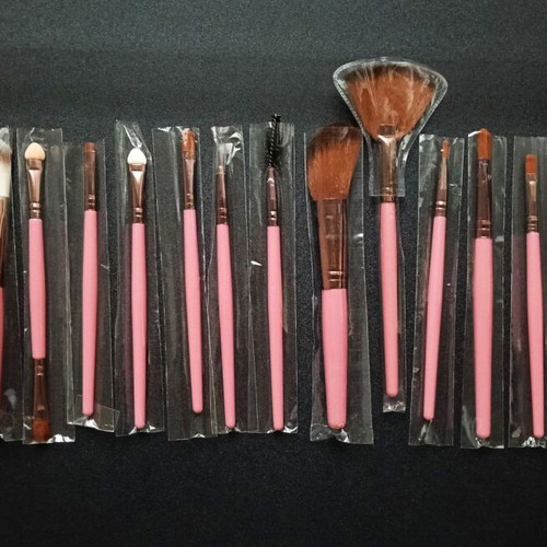 Makeup brush set of 18 new, pink color