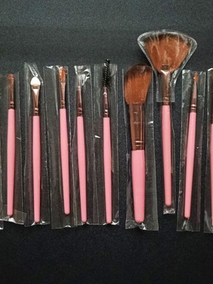 Makeup brush set of 18 new, pink color