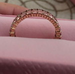 Swarovski jewelry set 18ct gold plated, like new, bracelet and rings
