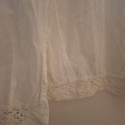 Naracamicie cropped shirt small, new, white, cotton with lace