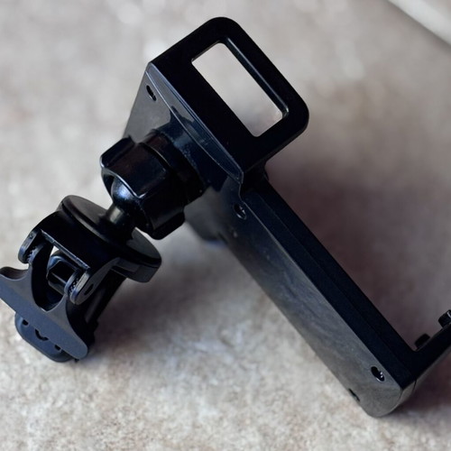 Car air vent phone holder used, universal black plastic