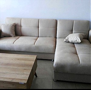 Γωνιακός καναπές με αποθηκευτικό χώρο