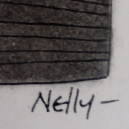 Original surrealist artwork by Nelly with ink and colored pencils, used