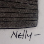 Original surrealist artwork by Nelly with ink and colored pencils, used