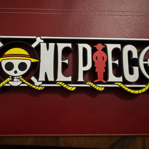 One Piece 3D Print Logo, like new, plastic PLA