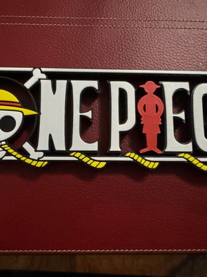 One Piece 3D Print Logo, like new, plastic PLA