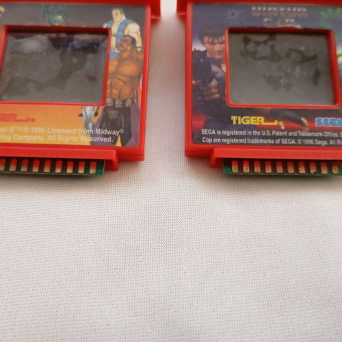 Tiger R-Zone Retro Game Cartridges Mortal Kombat 3 & Virtua Cop used