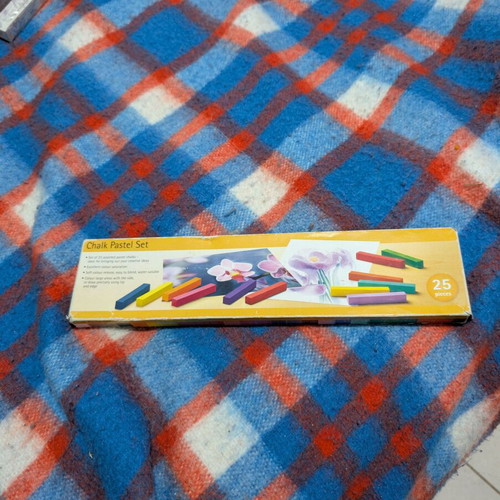 Colored chalk pastels used for painting