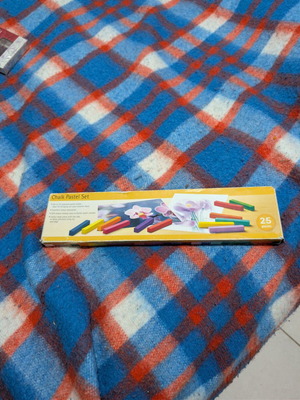 Colored chalk pastels used for painting