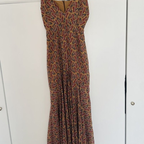 Nadia Rapti maxi dress medium, like new, brown multicolor