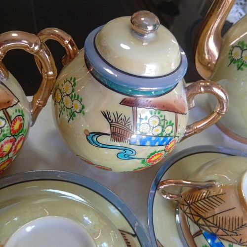 Porcelain tea set for 12 people new, collectible Kutani 1940-1960