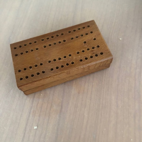 Folding cribbage board vintage game