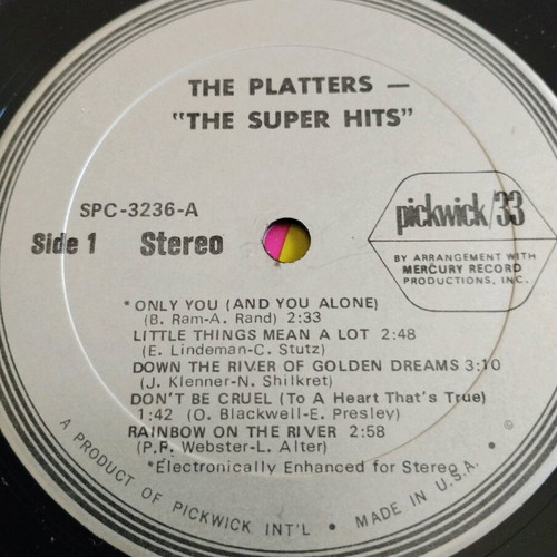 The Platters Super Hits of the Platters LP album used, blues