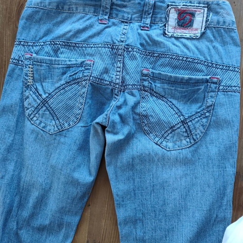 Stefanel denim capri pants medium size like new, blue