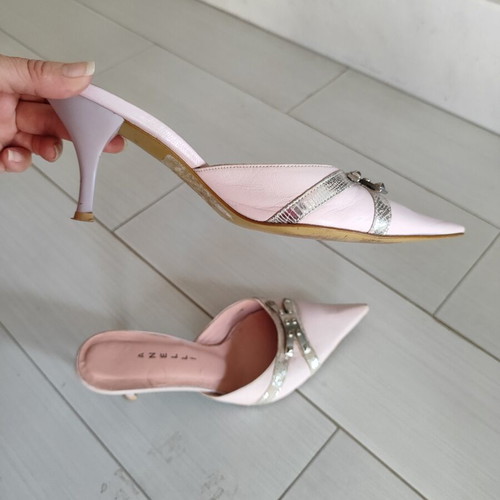 Anelli leather mules size 37 like new, soft pink