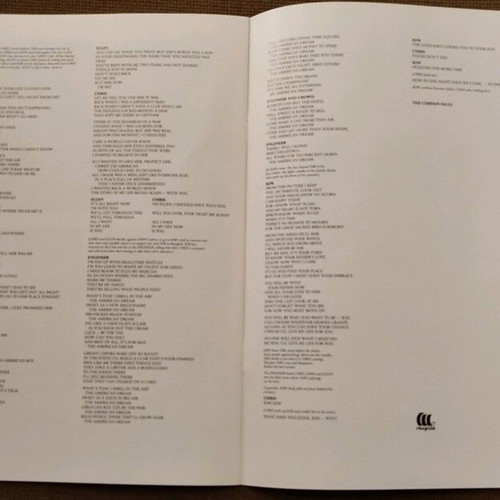 Miss Saigon 2 LP like new with 20-page booklet