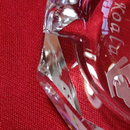 Crystal ashtray with koala engraving