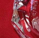 Crystal ashtray with koala engraving
