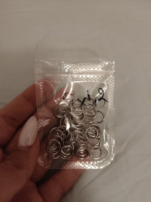 Stainless steel jump rings, pack of 60, silver color