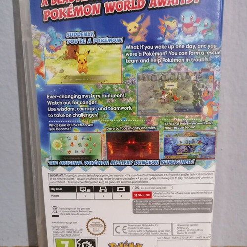 Pokémon Mystery Dungeon Rescue Team DX cover only, used, Nintendo Switch