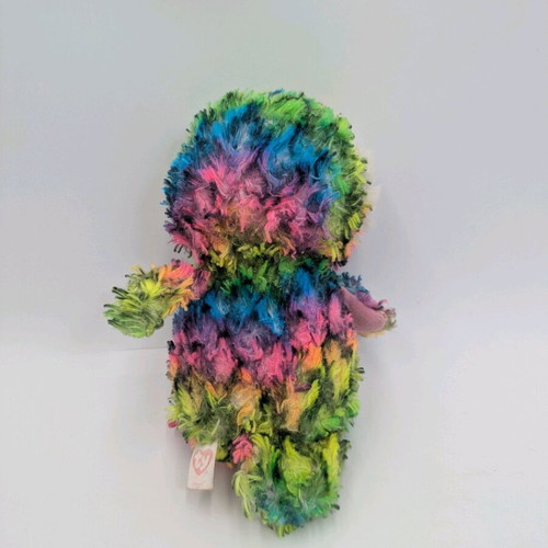 TY Beanie Boo Owen used fluffy multicolored owl