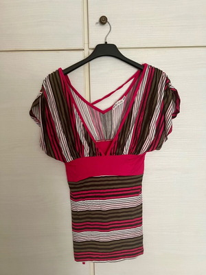Bershka blouse size M like new with deep neckline and gathers