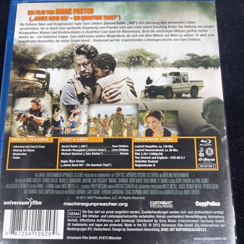 Machine Gun Preacher Blu-ray like new, action