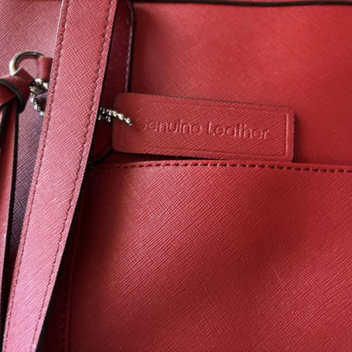 Wilson shoulder bag new, red genuine leather 46x30 cm from USA