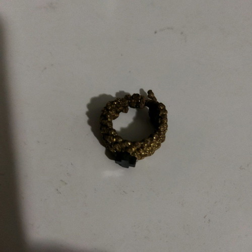 Handmade knitted ring with cross new
