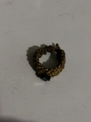 Handmade knitted ring with cross new